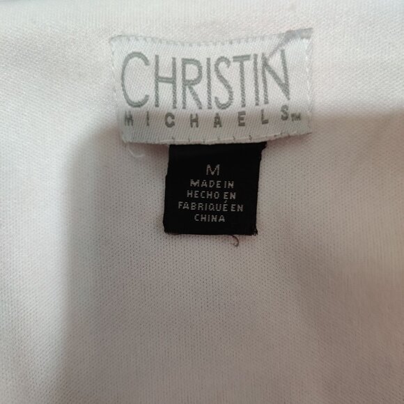 Christin Michaels Skirt Floral Tiered Mini Summer Flirty Red Blue White Size M - Picture 5 of 7